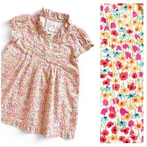 PEEK Ditsy Floral Dress Tiny Colorful Flowers Baby Girls 18-24 mos Short Sleeve